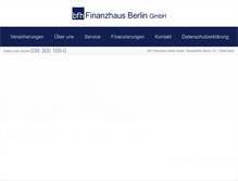 Tablet Screenshot of finanzhausberlin.de